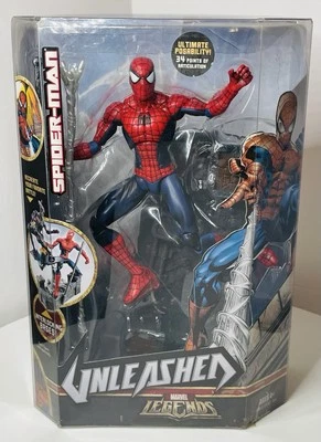 Figura de acción Marvel Legends Unleashed Spider-Man 8" 2007 Hasbro nueva Foto 1 de 4
