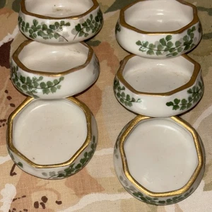 EDLES VINTAGE/ANTIKES 6ER SET PORZELLAN OFFENE SALZE! UNMARKIERT; - Bild 1 von 10