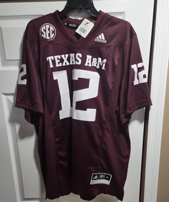 New W/DEFECT Texas A&M Aggies Adidas Football Jersey 12th MAN NCAA Men sz XL NWT - Image 1 of 4