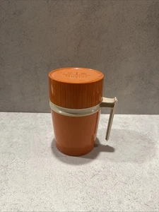 Vintage Thermos Orange Model 7002 Hot/Cold Vacuum Jar Glass Lined 10 oz - Picture 1 of 6