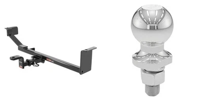 CURT Trailer Hitch Class 1 Tow Package, 2in Ball Mount, Pin & Clip 113343-40164 Foto 1 de 4