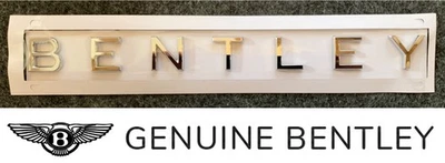 AUTHENTIC BENTLEY CONTINENTAL GT GTC CHROME TRUNK LOGO / 3SA853675 GENUINE OEM - Image 1 of 4