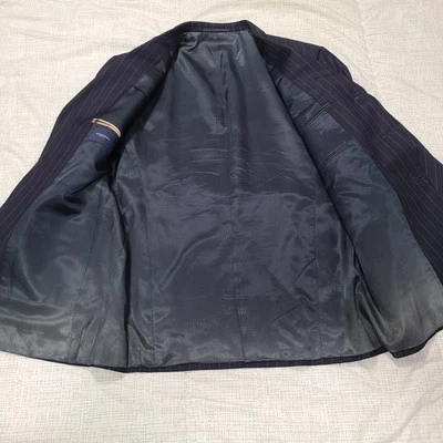 Костюм мужской Burberry Kensington в тонкую полоску 100% шерсть размер 44R  - Изображение 1 из 4