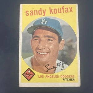1959 Topps #163 Sandy Koufax Los Angeles Dodgers Baseball Card - Picture 1 of 6