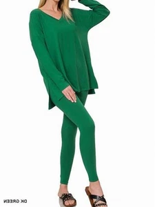 Zenana v neck lounge sets size S - Picture 1 of 3