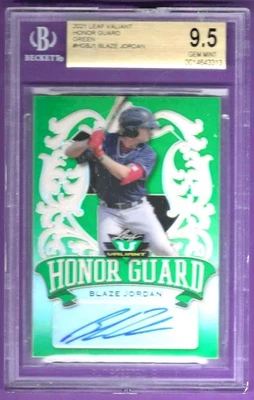 2021 Leaf Valiant Honor Guard Green - Blaze Jordan  AUTO BGS 9.5 GEM MINT - Image 1 of 2