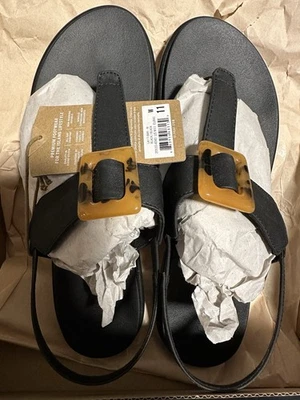 Sandália Feminina OLUKAI La I T-Bar 4040-Preta (11) - Imagem 1 de 4