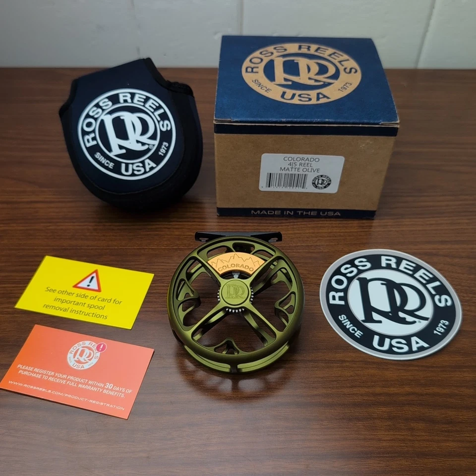 ROSS Colorado 4/5 Matte Olive Fly Reel - USA Made - FREE SHIPPING!  - image 1 of 4