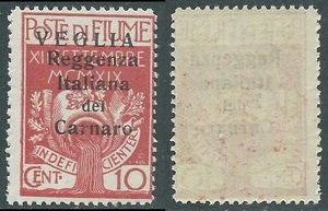 1920 VEGLIA 10 CENT CARATTERI PIU PICCOLI SASSONE 6 MNH ** - US23-2 - Picture 1 of 1