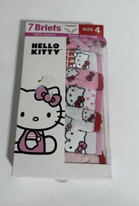 Hello Kitty Underwear 100% Cotton Pack of 7  Size 4 Girls Handcraft - Picture 1 of 6