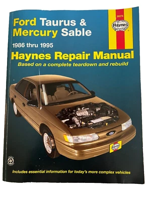 Haynes Ford Taurus & Mercury Sable 1986-1995 Auto Repair Manual 36074 Service - Image 1 of 4
