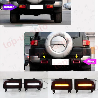 For Toyota FJ Cruiser 2007-2022 LED Rear Bumper Light Rear Fog Lamp Brake light - Image 1 of 4