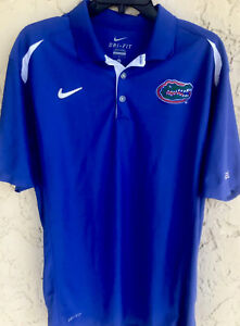 Florida Gators Nike Elite Dri-Fit Blue Alligator￼ Logo Polo Shirt Size L (18)