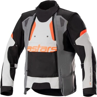 Alpinestars Men's Motorcycle Jacket XL Halo Drystar - Dark Gray-Ice Gray-Black - Image 1 of 3