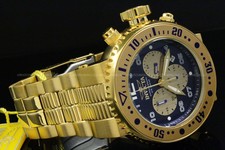 New Invicta Men's 52mm Pro Diver "COMBAT SEAL" 18 K Gold Plated Chrono S.S Watch