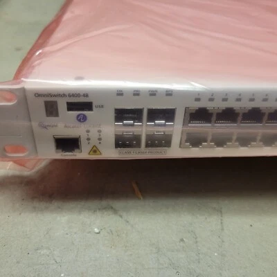 Alcatel-Lucent Omniswitch OS 6400-48 48-PORT 4*SFP Gigabit Switch ~MPN 902625-90 - Image 1 of 4