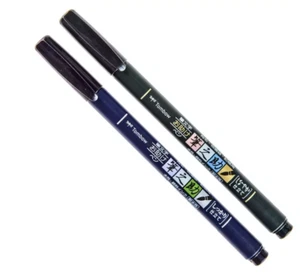 Penne pennelli calligrafia Fudenosuke - set 2 pezzi nuove - Foto 1 di 1