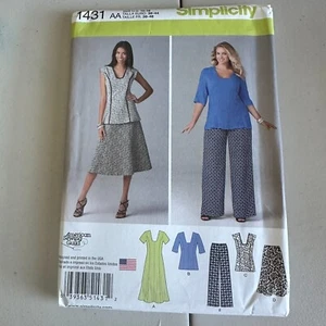 Simplicity Sewing Pattern 1431 Misses Dress Tunic Top Pants Skirt Size 10–18 - Picture 1 of 7
