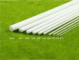 2 pcs ABS Styrene Plastic Round Bar Rods Diameter 0.5 to 10mm *250mm White - Picture 1 of 6