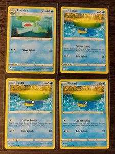 3x Lombre 033/203 & 3x Lotad 032/203 Pokemon card Evolving Skies NM - Picture 1 of 3