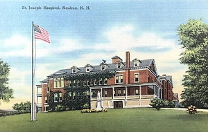 Postal de colección del Hospital St. Joseph, Nashua, N. H. - Imagen 1 de 2
