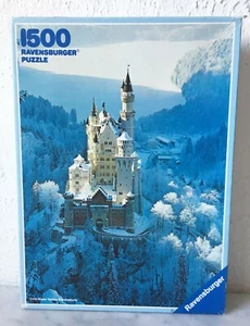 Ravensburger Neuschwanstein in Winter Castle 1500 Pc Puzzle - 27" x 20" Complete - Picture 1 of 7