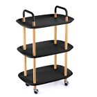 3 Tier Serving Trolley Rolling Wheels Cart Home Hotel Bar Food Drinks Catering