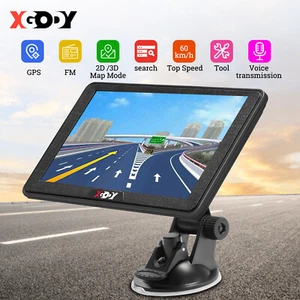 XGODY Car Truck 7 Inch GPS Navigation Sat Nav Navigator Lifetime Free Map Update - Picture 1 of 12