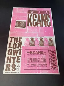 KEANE w/ the long winters 2005 Ryman Nashville Classic HATCH SHOW PRINT POSTER - Picture 1 of 1