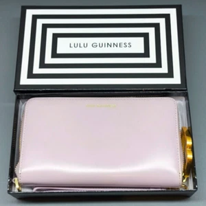 Lulu Guinness pink leather continental wallet purse new & boxed - Picture 1 of 11