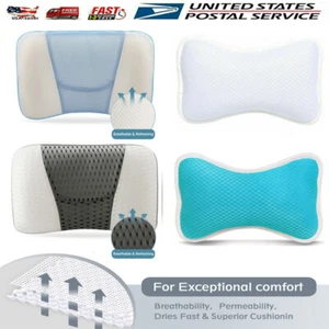 3D Mesh Bath Pillow Spa Pillow Head Rest for Hot Tub Bathtub with Suction Cup - Picture 1 of 34