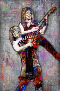 OZZY OSBOURNE and Randy Rhoads Poster, OZZY Tribute Art with Free Shipping US - Picture 1 of 5