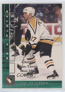 2001 ITG Be A Player Memorabilia Emerald Chicago Sun-Times Nov /10 Toby Petersen