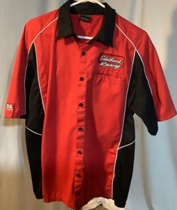 Simpson Men's Edelbrock Work Shirt Size Large Red/Black Logo - Picture 1 of 5
