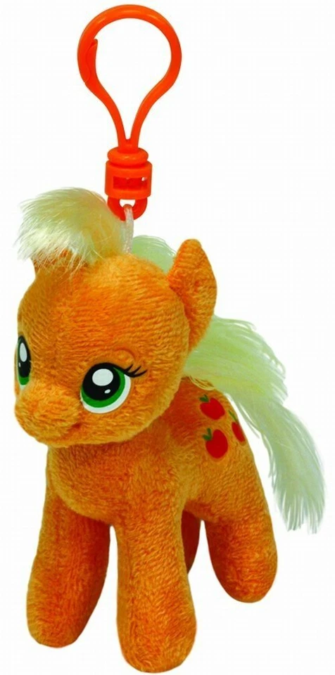 TY BEANIE MY LITTLE PONY APPLE JACK CLIP KEYRING PLUSH SOFT TOY NEW WITH TAGS - Image 1 of 1