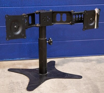 Heavy Metal Dual Monitor Desk Stand - Dual 19" LCD Very heavy & strong + screws - Image 1 of 4