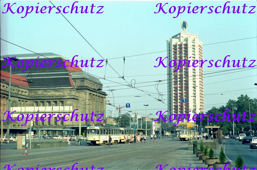 24x36 Negativ, LVB Tram Leipzig Tatra-Doppel 1710 SL12 Hauptbahnhof 95 1 - Bild 1 von 1