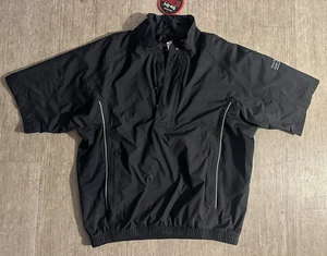 NWT DryJoy by FootJoy Rain Shirt Short Sleeve 1/2 Zip Mens size Large Black - Picture 1 of 4