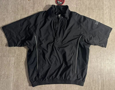 NWT DryJoy by FootJoy Rain Shirt Short Sleeve 1/2 Zip Mens size Large Black - Image 1 of 4