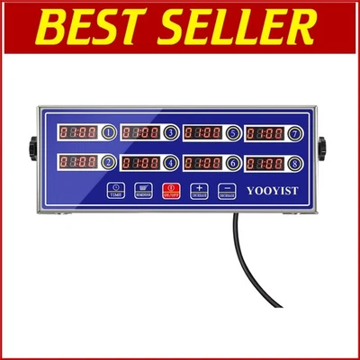 8-Channel Programmable Kitchen Timer with Loud Alarm for Professional Chefs - Image 1 of 4