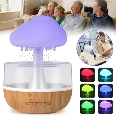 Humidifier Rain Clouds Aroma Diffuser 7 Colours Aromatherapy Diffuser Lamp - Image 1 of 4