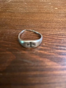 James Avery Sterling Retired Silver Eternal Love Heart Cross Ring - Damaged 3.2 - Picture 1 of 4