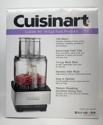 Cuisinart Food Processor 14-Cup Stainless Steel DFP-14BCNY Brand New - Image 1 of 4