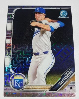 2019 Brady Singer Bowman Mojo  Chrome Refractor #BCP-110 KC  Royals Baseball - Image 1 of 3