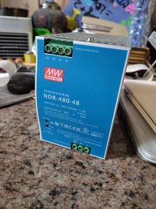 Fuente de alimentación MEANWELL NDR-480-48 DIN SIN PROBAR ¿Sin usar?  Excelente estado - Imagen 1 de 11
