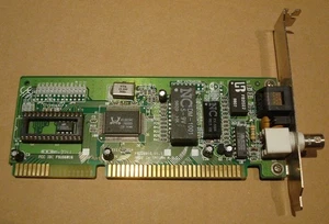 ISA Ethernet Network Card 16-bit RJ-45 BNC RTL8019AS chip vintage - Zdjęcie 1 z 1