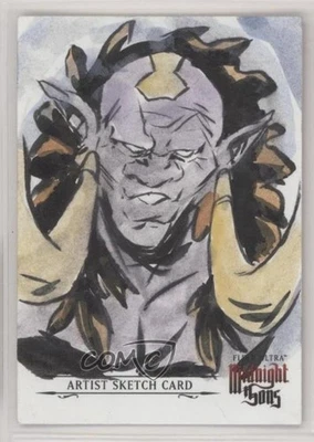 2023 Fleer Ultra Midnight Sons Midnight Timothy Geathers Auto Sketch 02v3 - Image 1 of 3