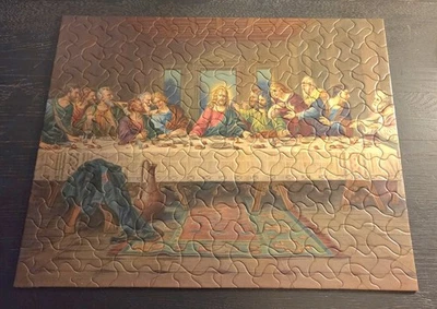 1940's Vintage TUCO Religious Puzzle COMPLETE " The Last Supper " Beautiful LOOK - Image 1 of 3