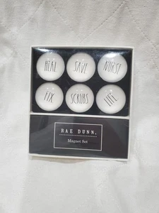 Rae Dunn Glaskuppel Magnet Set Krankenschwester Save Heal Fix Peelings Life 6er Set Neu - Bild 1 von 4