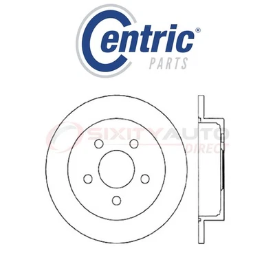 Centric Drilled Slotted Disc Brake Rotor for 1999-2004 Oldsmobile Alero 2.2L ax Foto 1 de 4
